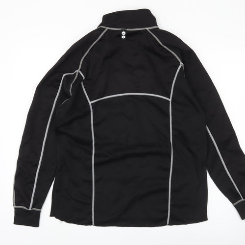 Crane Men's Black Mock Neck Sweatshirt, Size L
