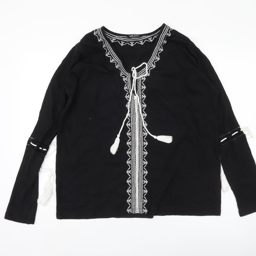 Select Women's Black Tunic, Size 16, Bohemian Style