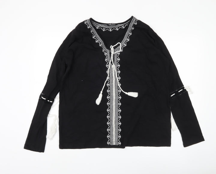Select Women's Black Tunic, Size 16, Bohemian Style