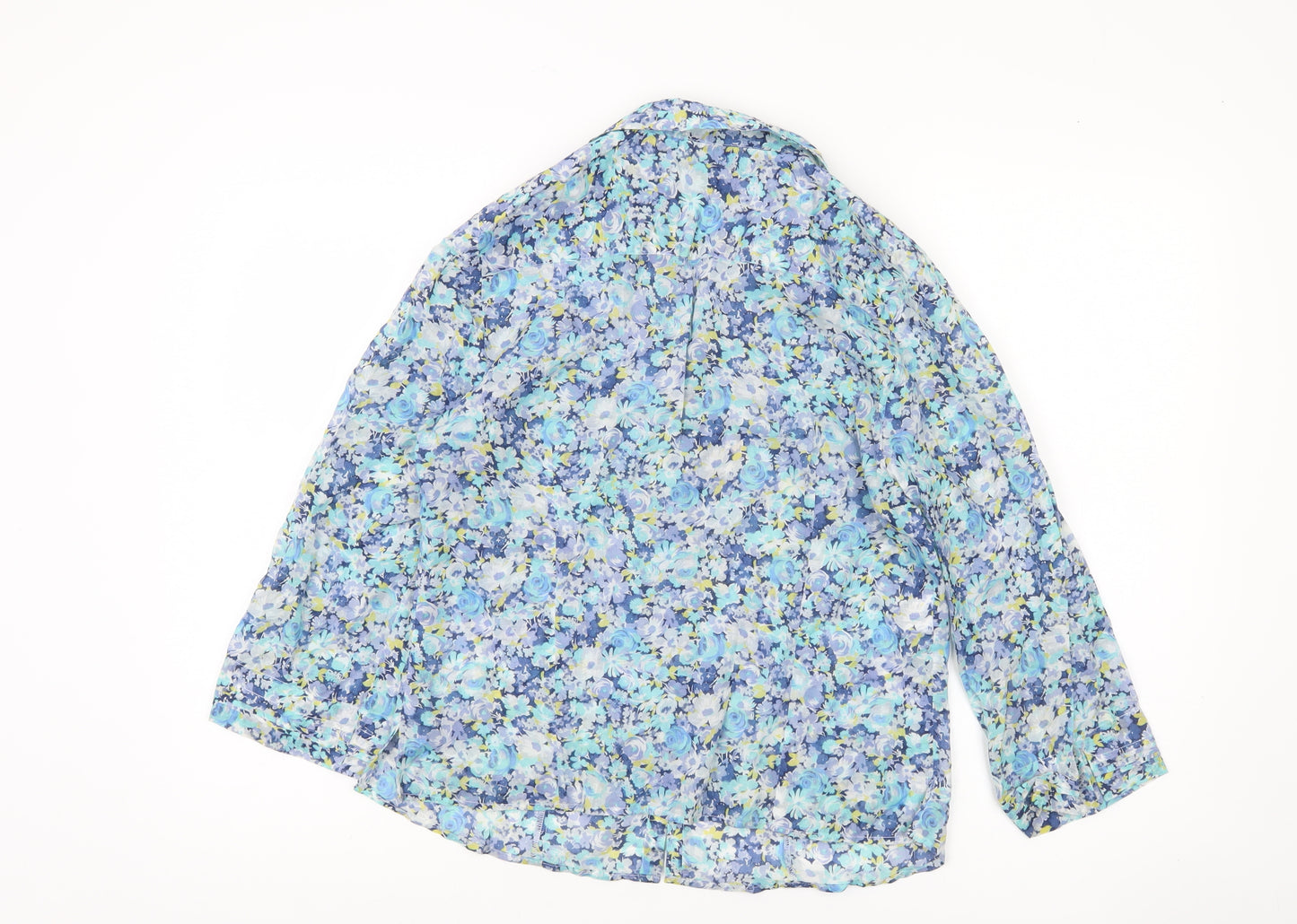 CC Women's Multicoloured Floral Button-Up Shirt, Size 4