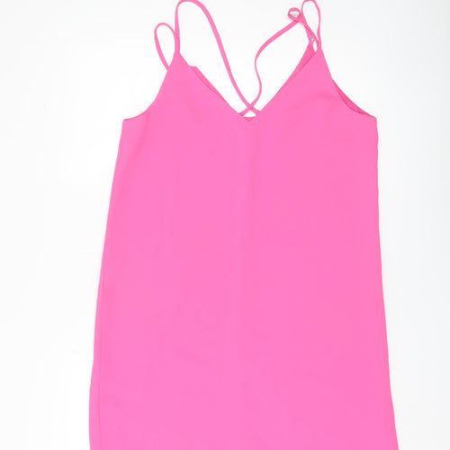 Topshop Pink Slip Dress Women Regular Size 12
