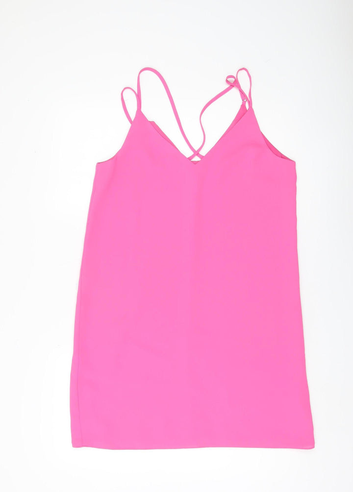 Topshop Pink Slip Dress Women Regular Size 12