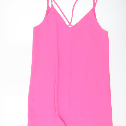 Topshop Pink Slip Dress Women Regular Size 12