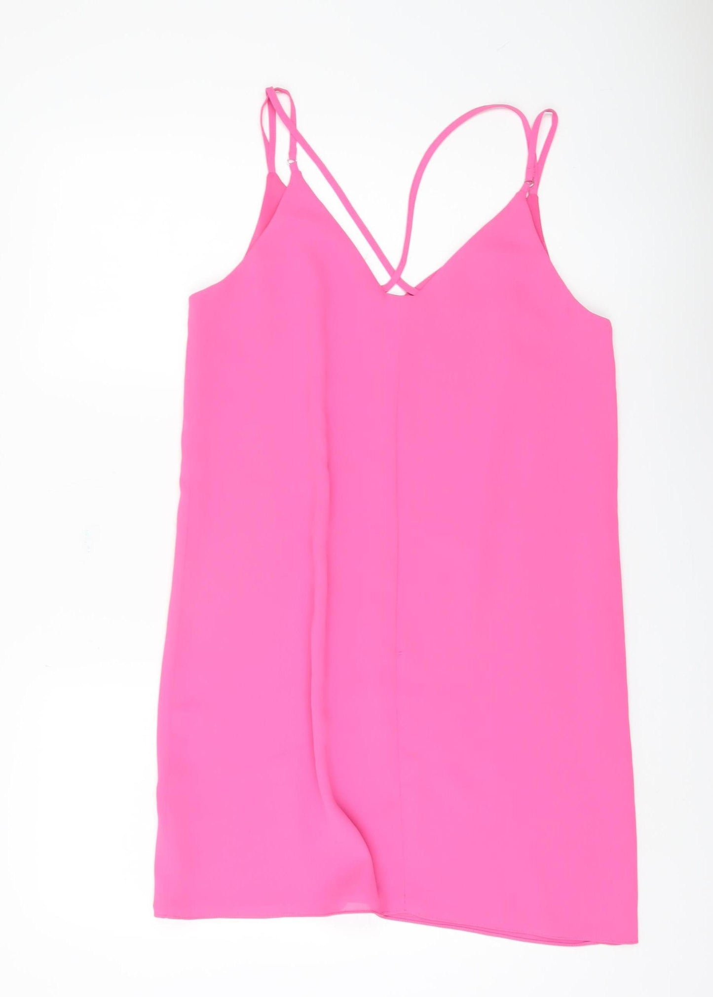 Topshop Pink Slip Dress Women Regular Size 12