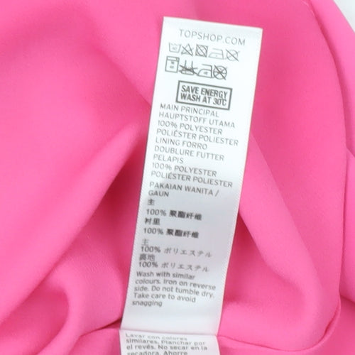 Topshop Pink Slip Dress Women Regular Size 12