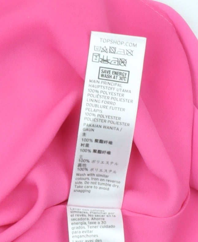 Topshop Pink Slip Dress Women Regular Size 12