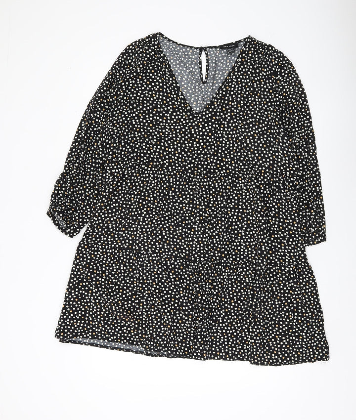 New Look Women's Black Polka Dot Dress Size 18
