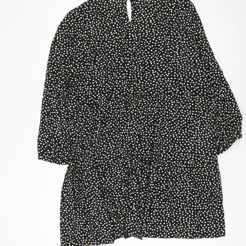 New Look Women's Black Polka Dot Dress Size 18