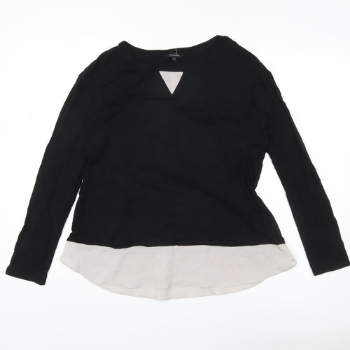 Marks and Spencer Women's Black Blouse - Size 12
