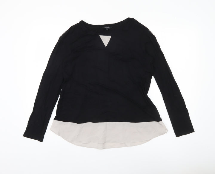 Marks and Spencer Women's Black Blouse - Size 12