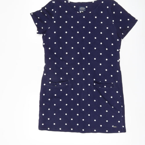 Joules Women's Blue Polka Dot Shift Dress, Size 12