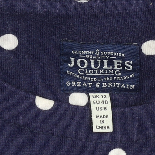 Joules Women's Blue Polka Dot Shift Dress, Size 12