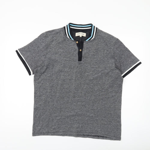 River Island Men's Grey Polo XL