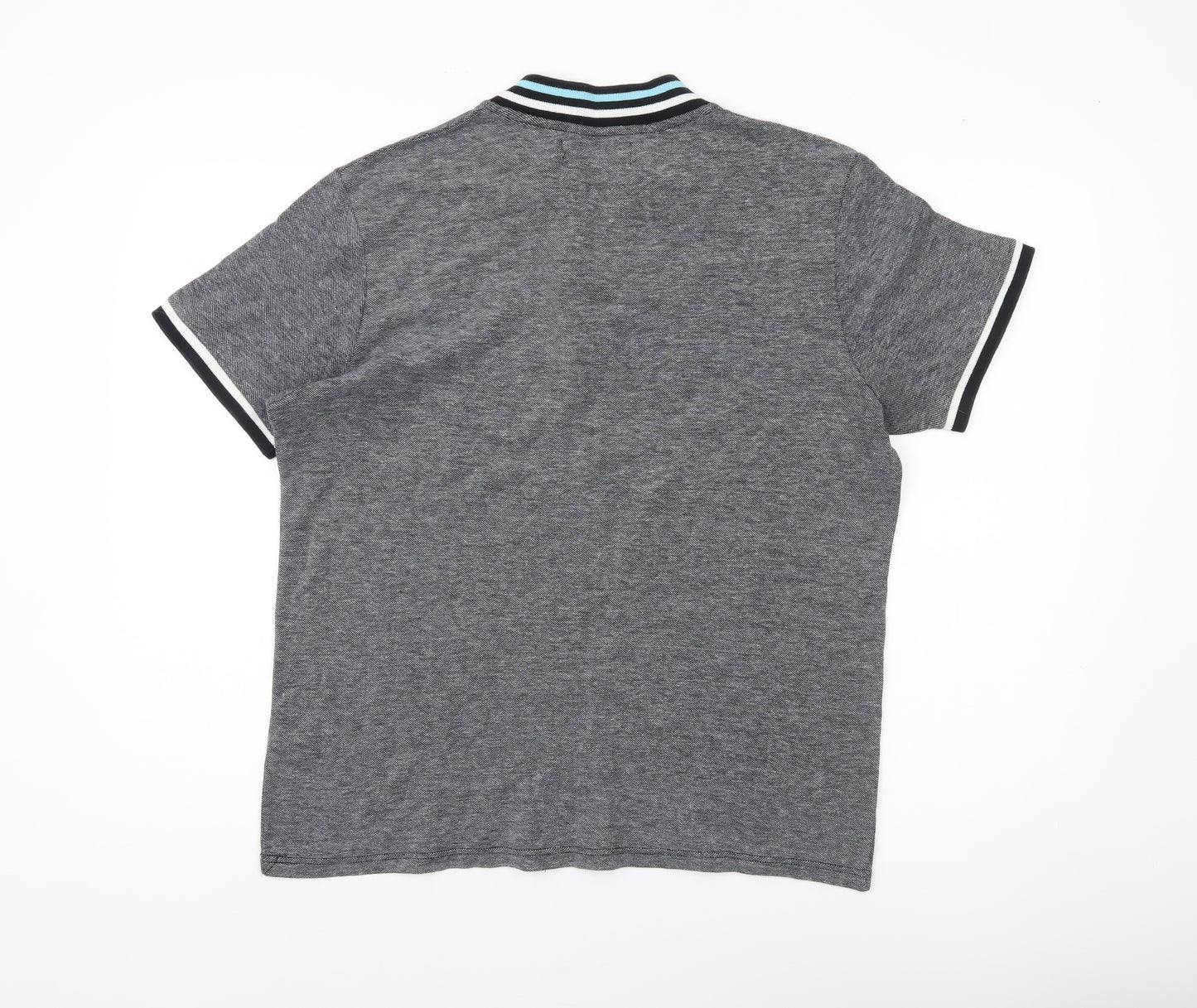 River Island Men's Grey Polo XL