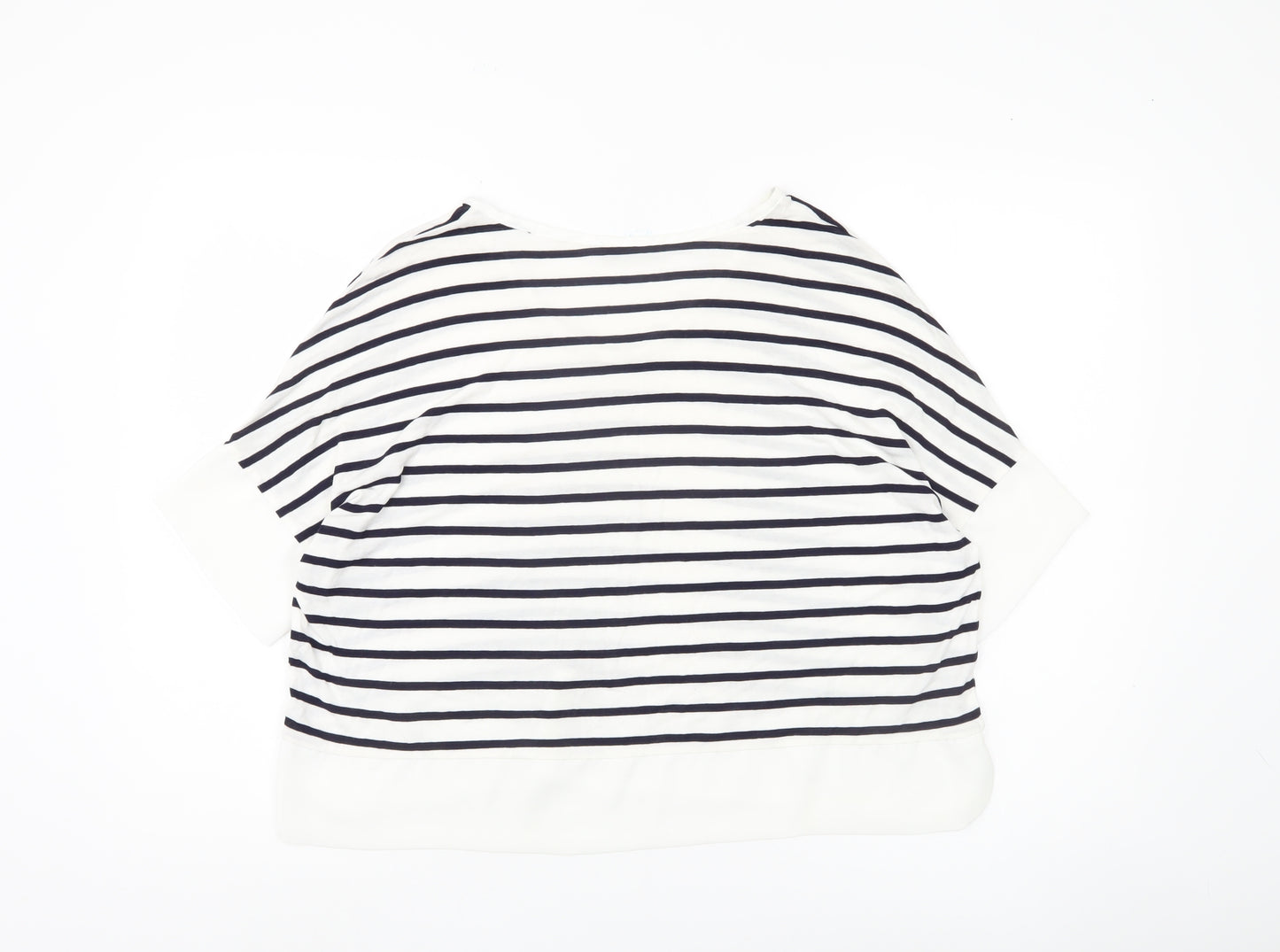 Zara Women's Striped V-Neck T-Shirt, Size 8