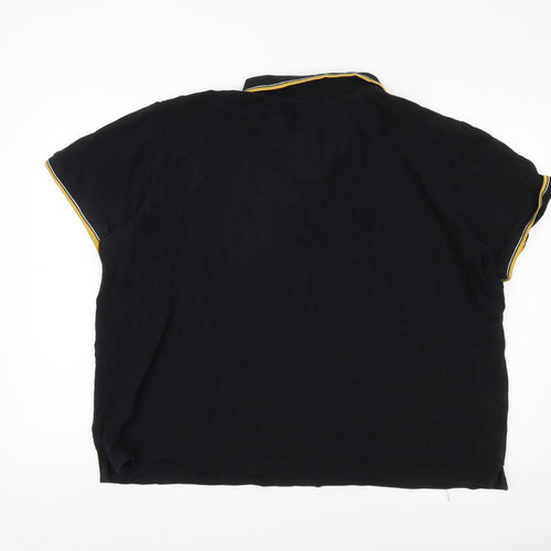 Very Men's Black Polo Shirt 3XL Short Sleeve Casual