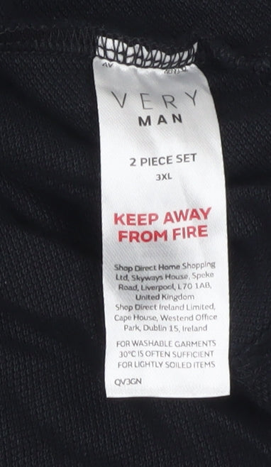 Very Men's Black Polo Shirt 3XL Short Sleeve Casual