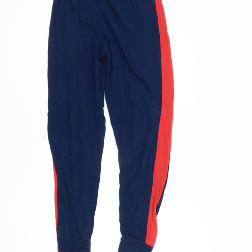 Men's Blue Pyjama Pants, Cotton, S, Sports Theme