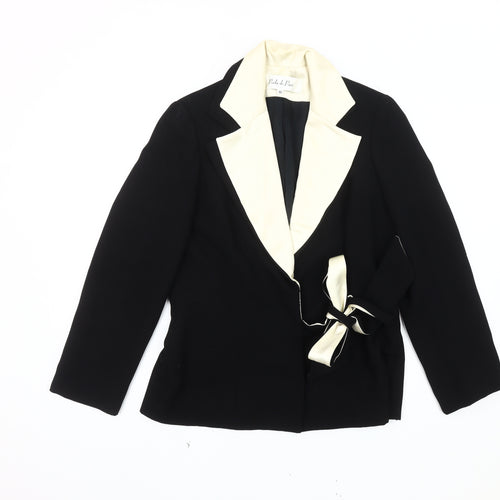 Perla de Pari Women's Black Tuxedo Jacket Size 10