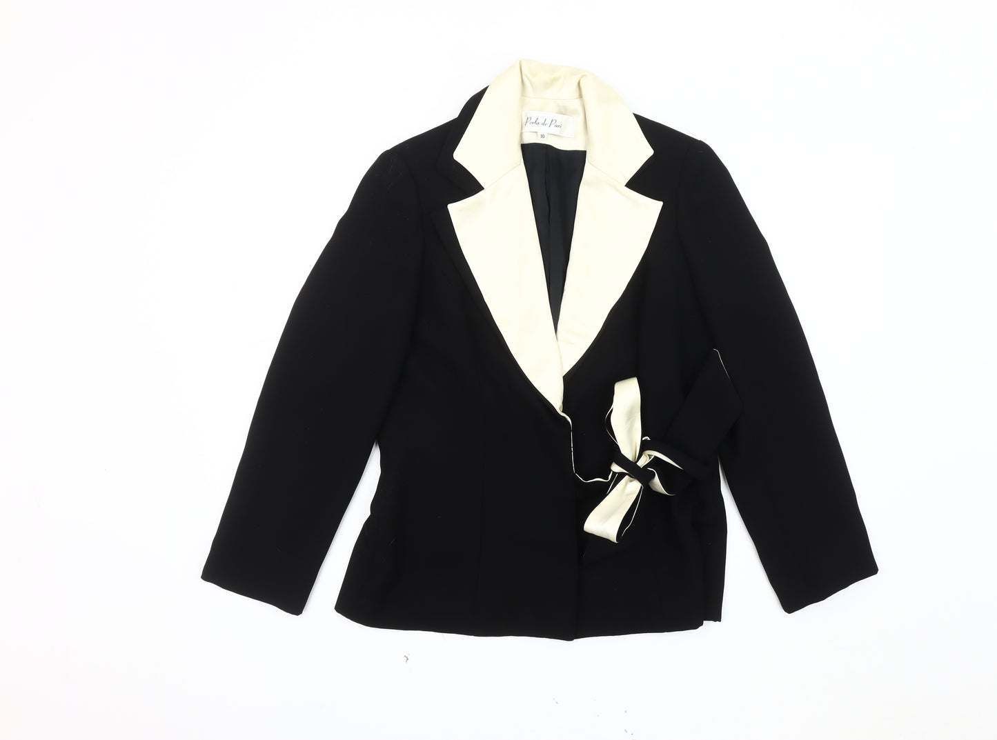 Perla de Pari Women's Black Tuxedo Jacket Size 10