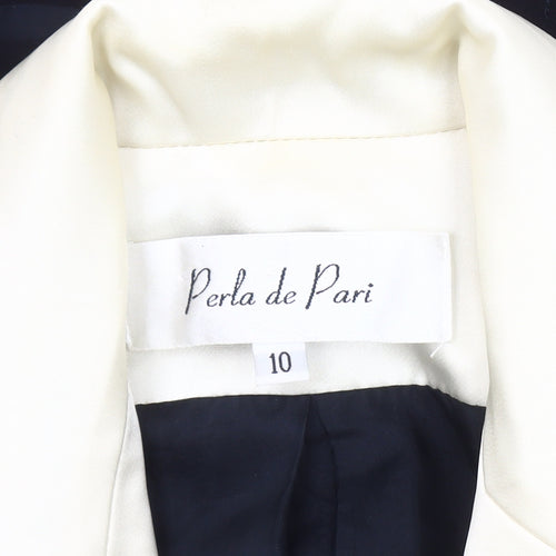 Perla de Pari Women's Black Tuxedo Jacket Size 10