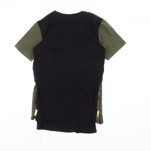 Sonneti Boys Green Black T-Shirt 10-12 Years Pullover Style