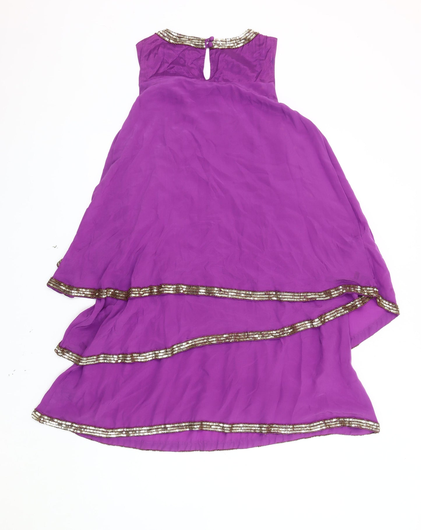 Monsoon Women's Purple A-Line Hi-Low Dress Size 10