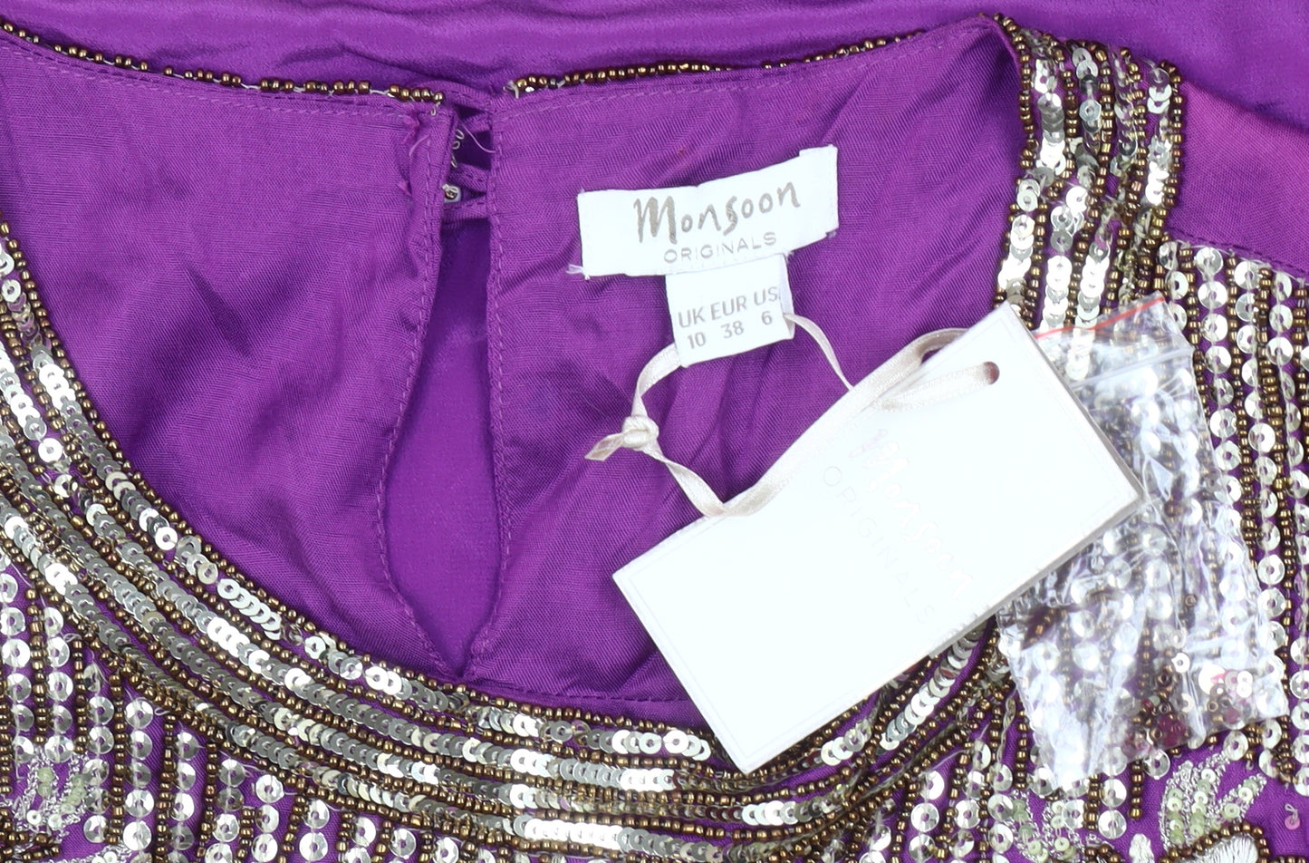 Monsoon Women's Purple A-Line Hi-Low Dress Size 10