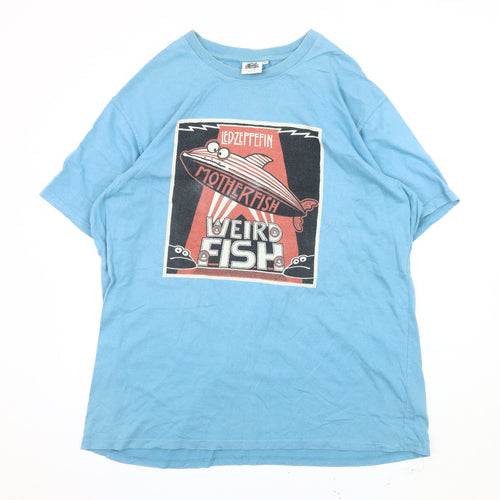 Weird Fish Men's 3XL Blue Music Graphic T-Shirt