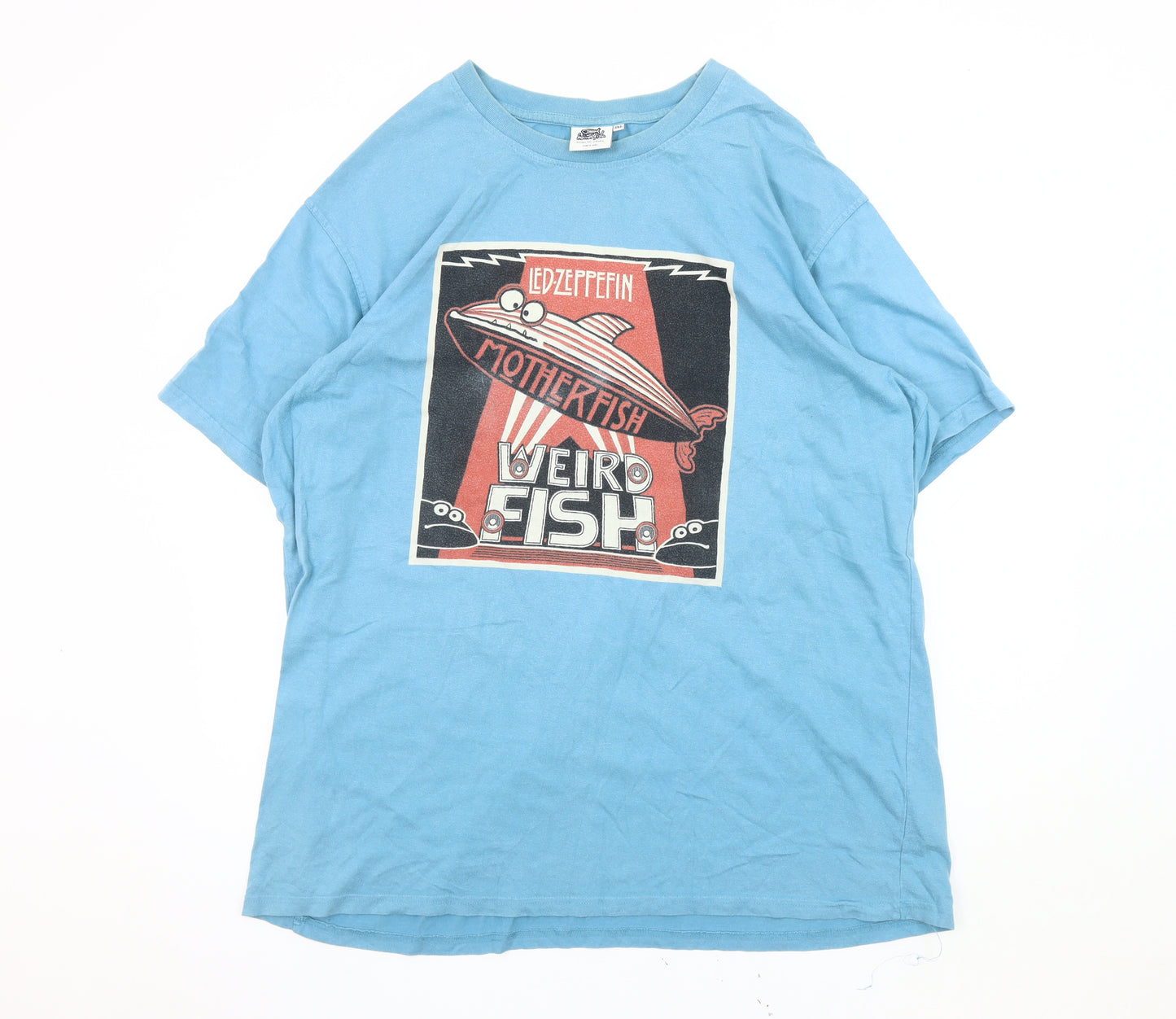 Weird Fish Men's 3XL Blue Music Graphic T-Shirt