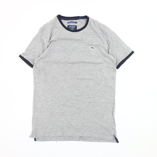 Le Shark Men's Grey T-Shirt, Size L, Crew Neck