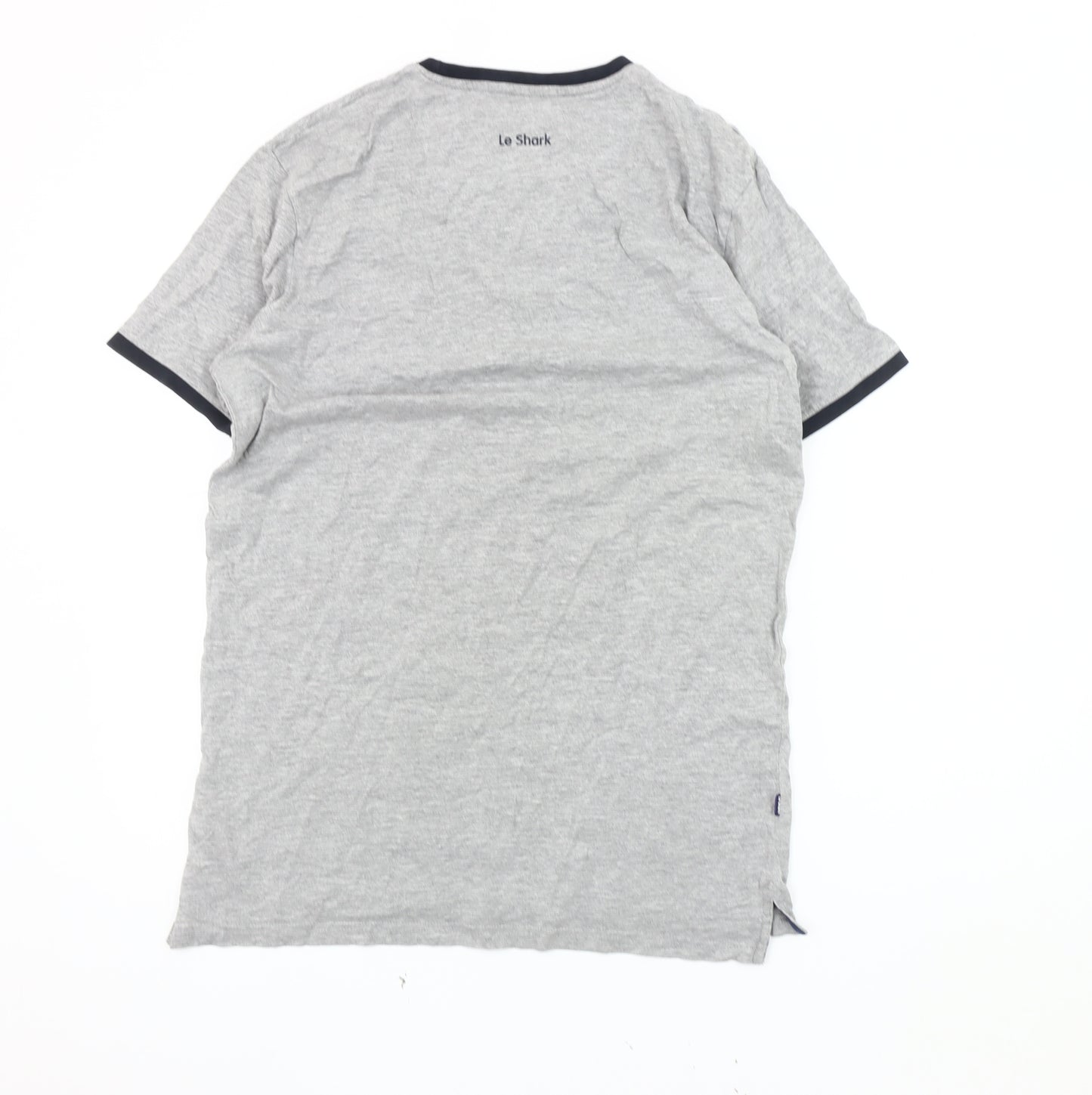 Le Shark Men's Grey T-Shirt, Size L, Crew Neck