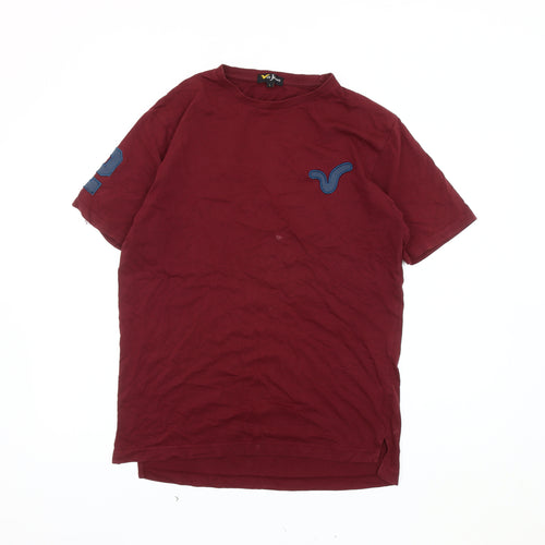 Voi Jeans Men's Red Crew Neck T-Shirt - Large