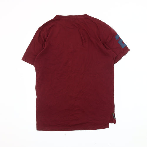 Voi Jeans Men's Red Crew Neck T-Shirt - Large