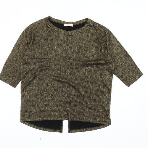 Oasis Gold 3/4 Sleeve Top for Women - Size L