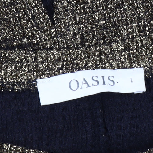 Oasis Gold 3/4 Sleeve Top for Women - Size L