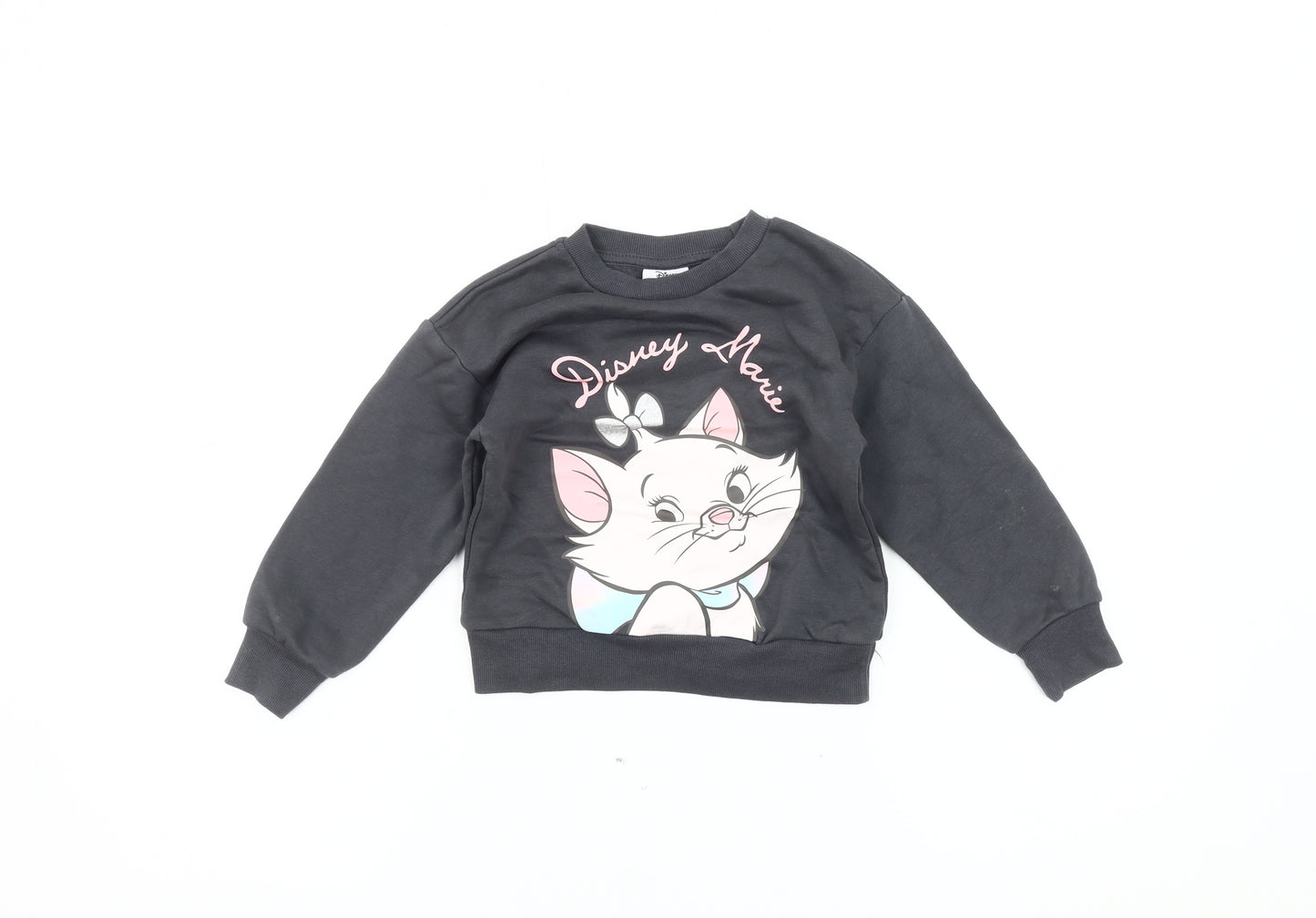 Disney Classics Girls Black Marie Sweatshirt 3-4 Years