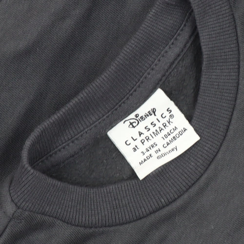 Disney Classics Girls Black Marie Sweatshirt 3-4 Years