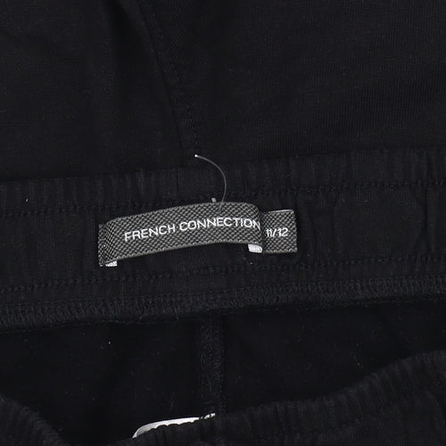 French Connection Boys Black Athletic Shorts 11 Years