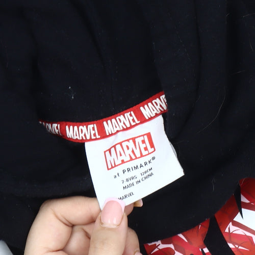 Marvel Boys Black Spiderman Hoodie, 7-8 Years, Pullover Style