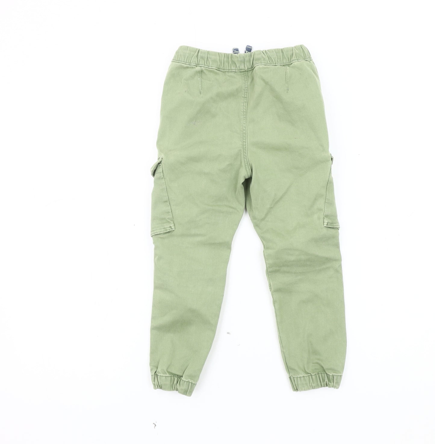 Marks and Spencer Boys Green Cargo Trousers 4 Years Elastic Waist