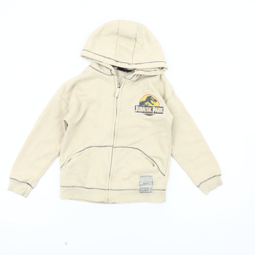 Beige Boys Jurassic Park Hooded Jacket Size 6-7