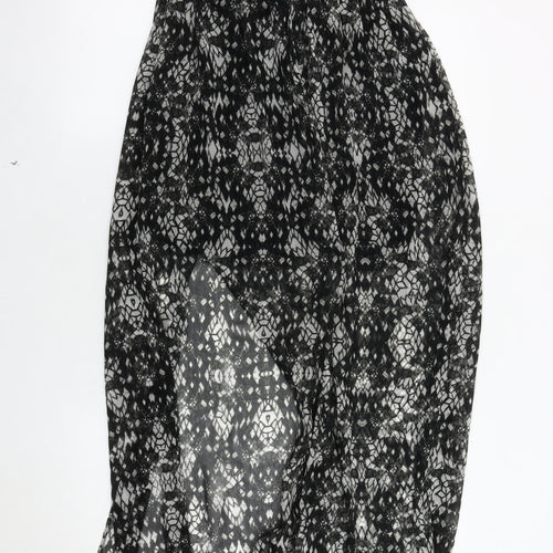 Stradivarius Women's Black Geometric Strapless Dress M