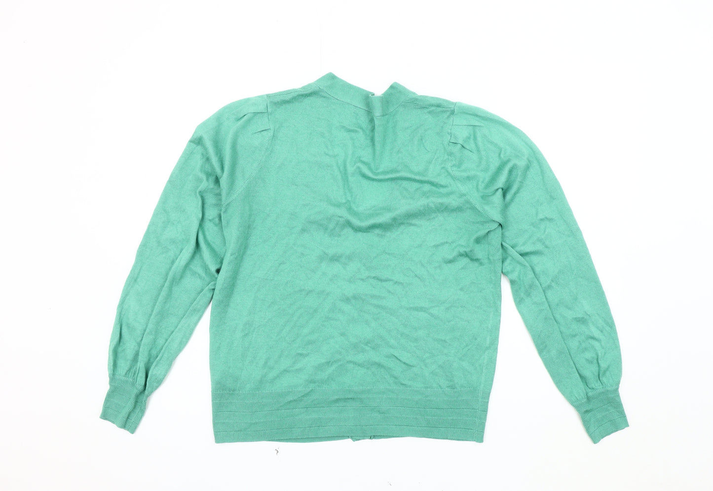 Next Women’s Green Cardigan - Size 12 V-Neck Knit