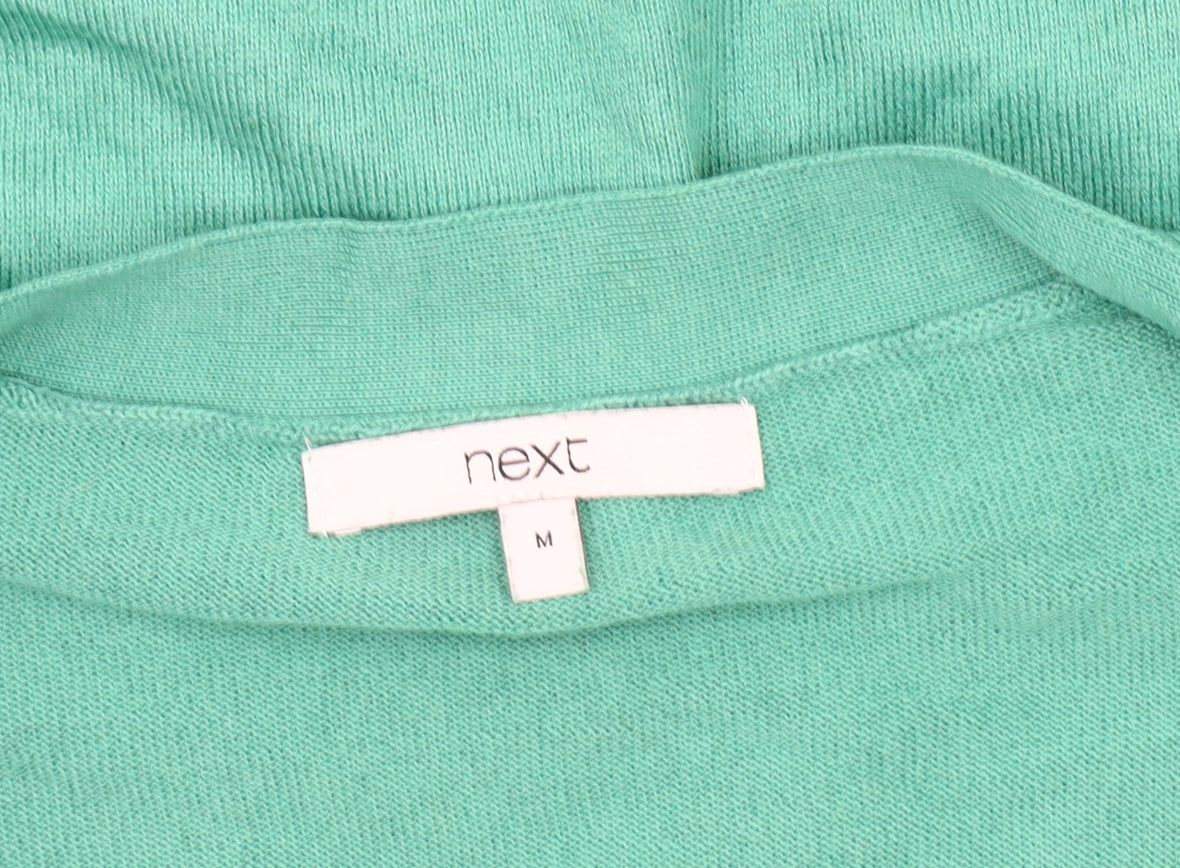 Next Women’s Green Cardigan - Size 12 V-Neck Knit