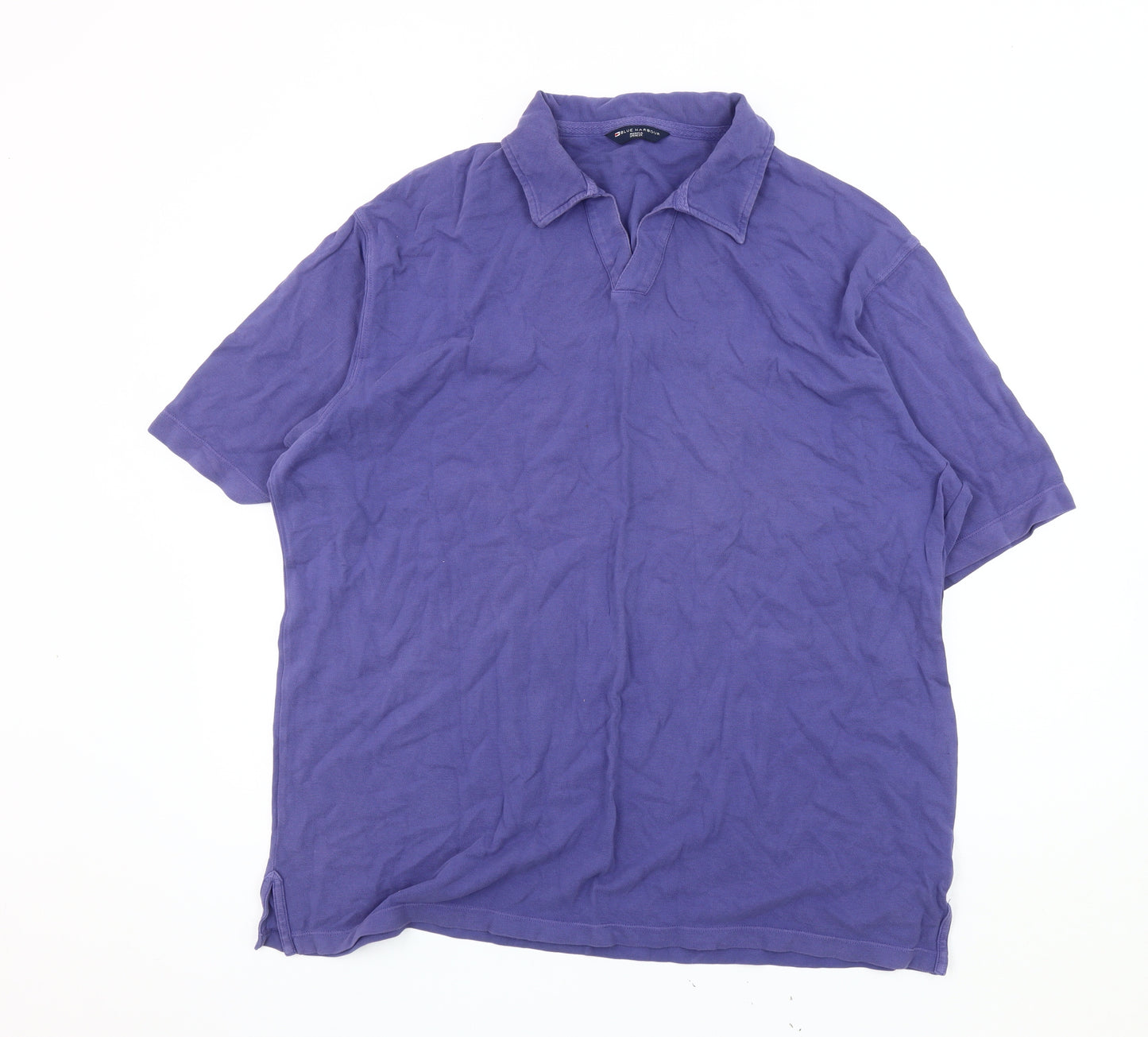 Marks and Spencer Men's Purple Collared Shirt XL