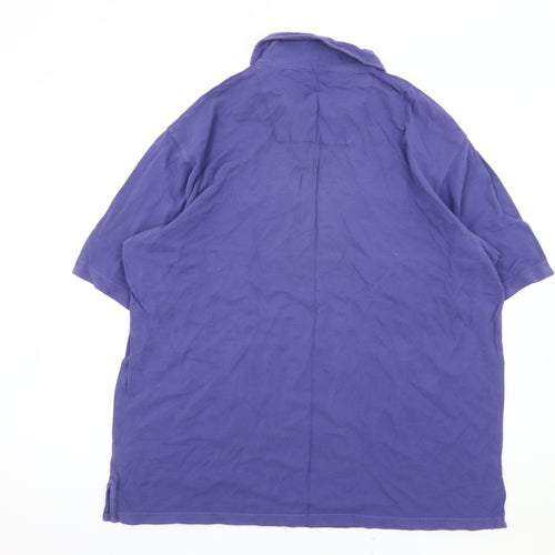 Marks and Spencer Men's Purple Collared Shirt XL