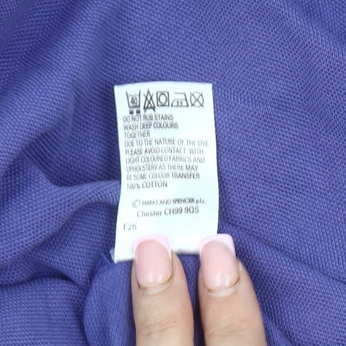 Marks and Spencer Men's Purple Collared Shirt XL