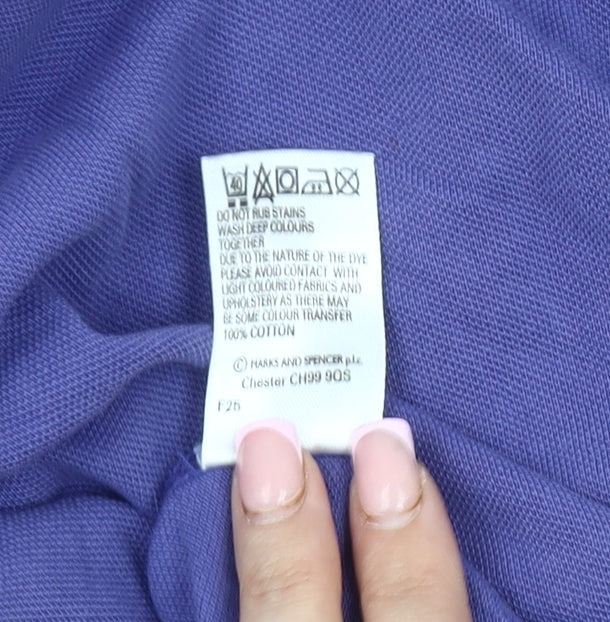 Marks and Spencer Men's Purple Collared Shirt XL