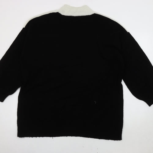 Roman Women's Black High Neck Jumper, Size 18